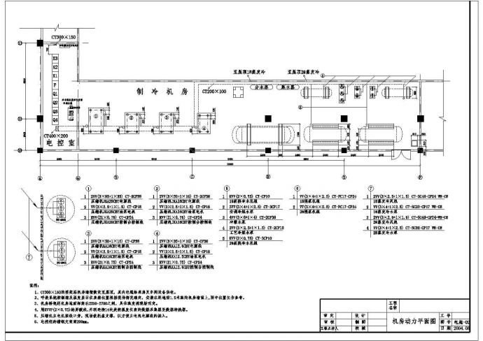 某机房电气控制设计cad图纸_图1