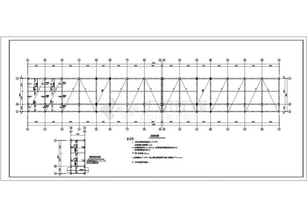 某地五层框架结构教学楼结构设计施工图纸-图二