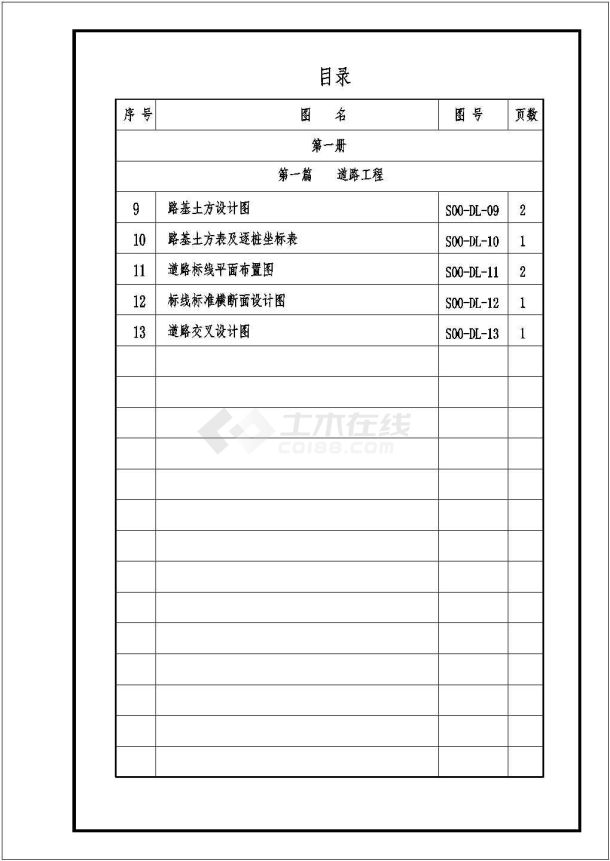 某35m宽城市支路工程全套施工图（道路三水绿化照明）-图一