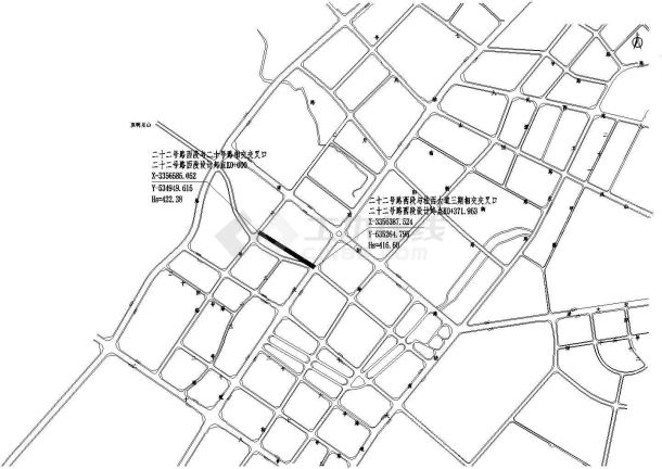 [重庆]城市次干道道路工程施工图设计（共39张图纸）-图一