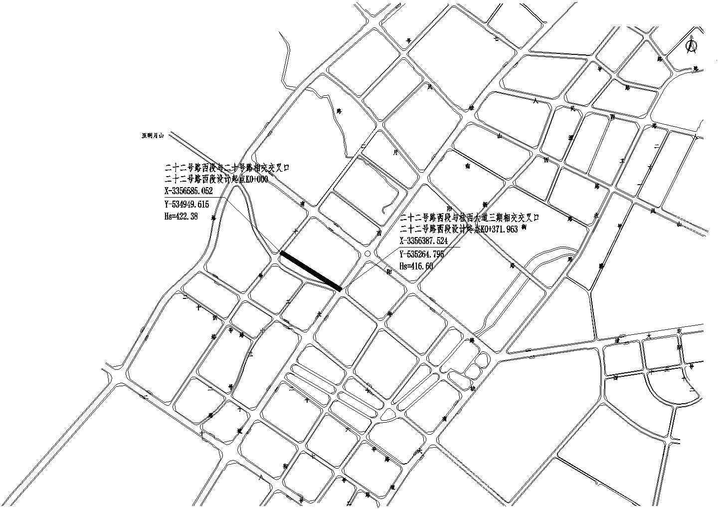 [重庆]城市次干道道路工程施工图设计（共39张图纸）