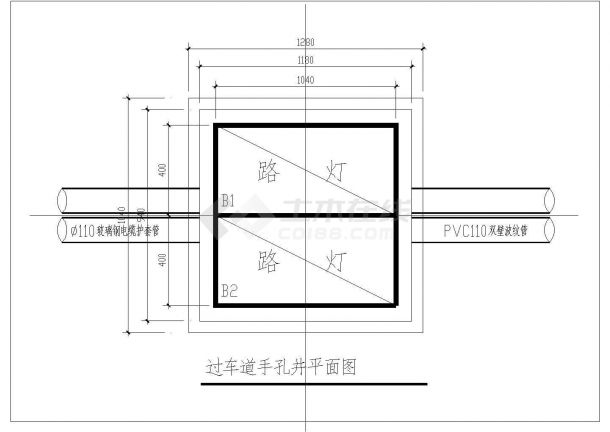 [重庆]双向六车道城市主干道电照工程施工图设计（宽度为40m）-图二