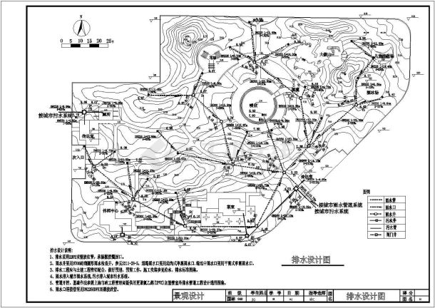 某小游园景观给排水设计施工图-图二