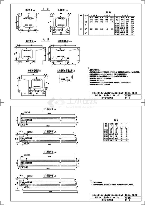 20m装配式先张法预应力简支空心板桥上部结构图25张-图二