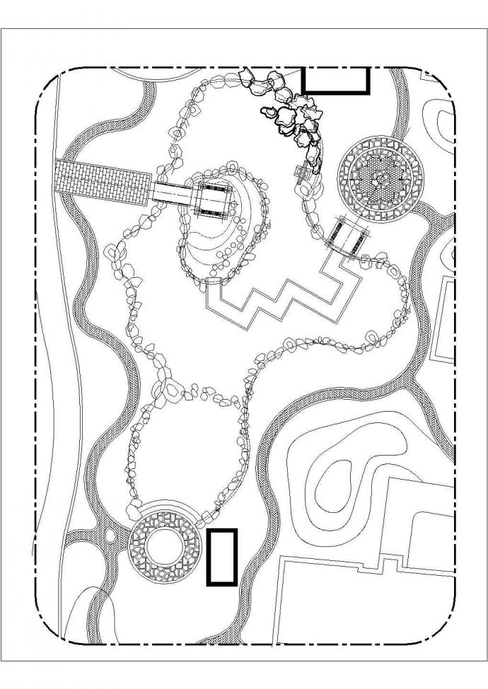 某小区中心景观区土建部分施工详图_图1