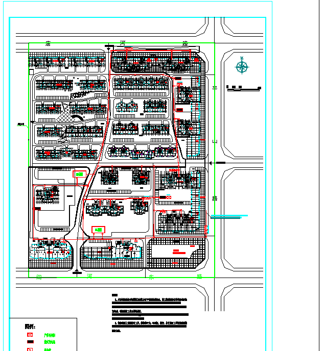 某大型小区供配电设计全套施工图_图1