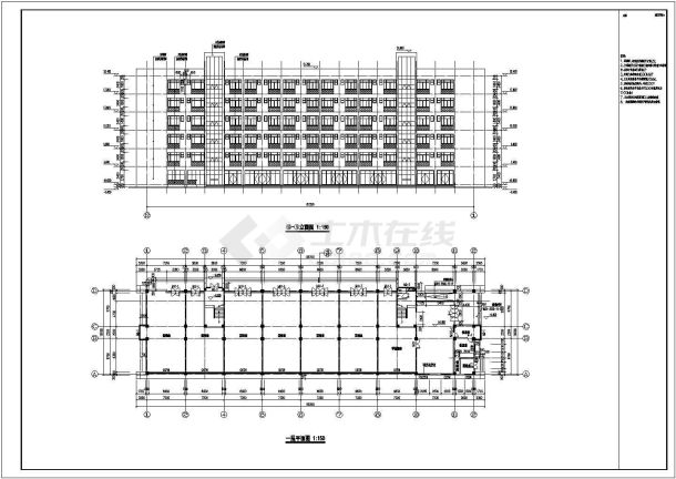 某地区某学生六层宿舍建筑设计施工图-图二