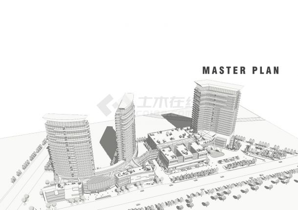 [广东]高层现代风格弧线型综合医院建筑设计方案文本-图一