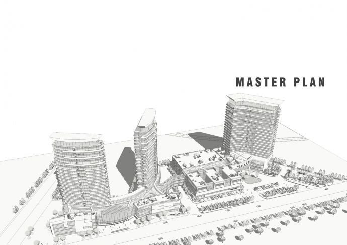 [广东]高层现代风格弧线型综合医院建筑设计方案文本_图1
