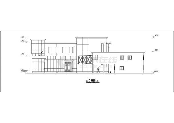 江南某艺术家2层砖混结构工作室及生活区建筑方案图-图二