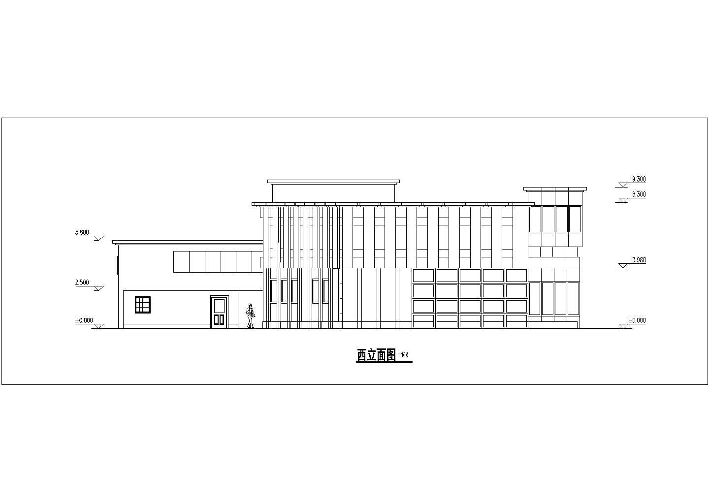 江南某艺术家2层砖混结构工作室及生活区建筑方案图