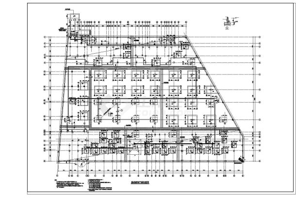 某地大型地下室车库全套结构施工图-图一