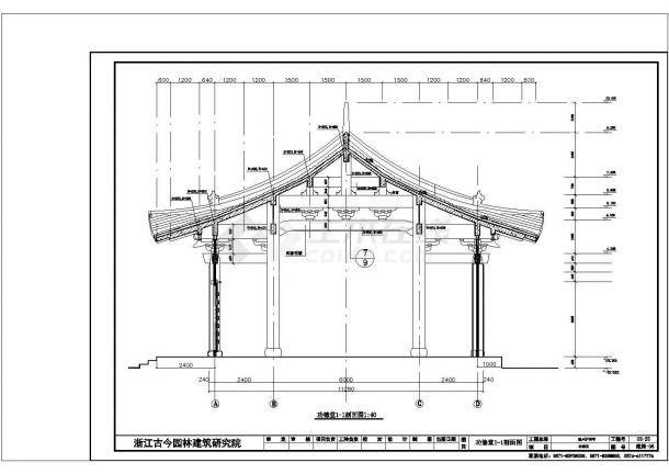 温州护国寺功德堂建筑设计方案图纸-图二