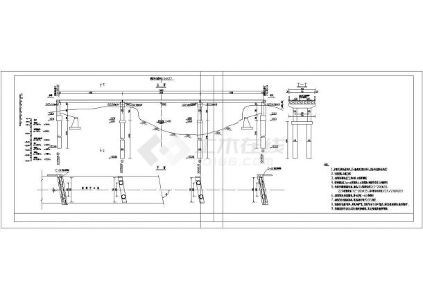 某二级路三跨简支空心板梁桥施工设计图-图一