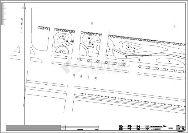 [安徽]30000㎡工业园区道路景观工程设计图（含设计说明）-图一
