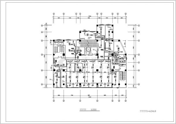 四层小型科技办公楼空调设计施工图-图一
