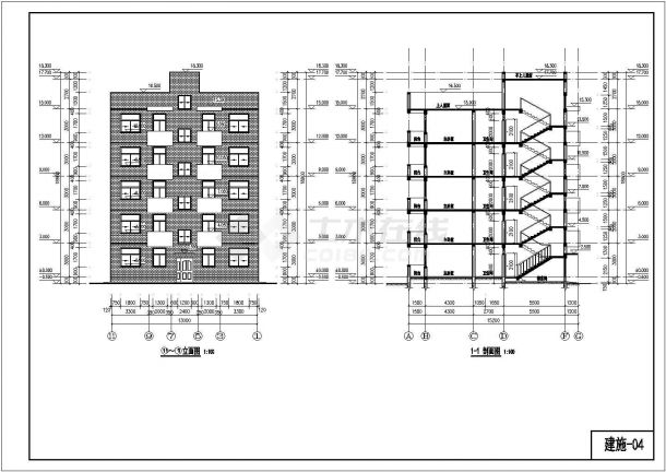 某地五层砖混结构点式住宅（建筑、结构）施工图-图二