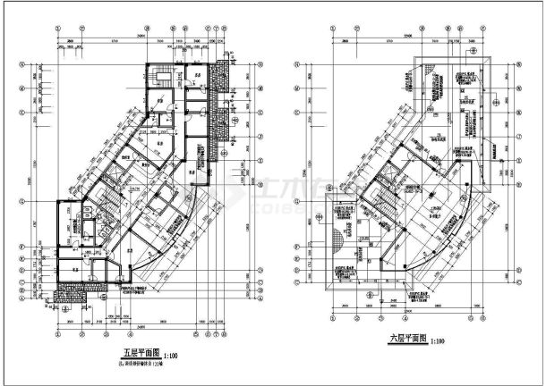 【吉安】五层框架结构农村安置房建筑施工图-图一