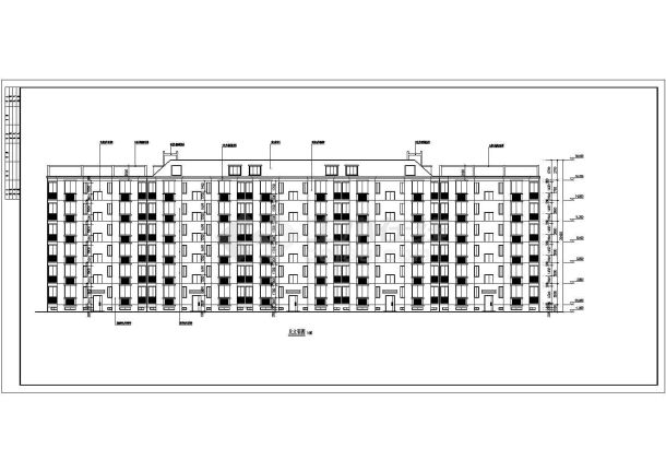 某六层坡屋顶住宅楼建筑设计施工图-图一