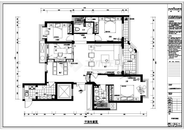三迪香颂枫丹家装设计完整施工图（附效果图）-图二