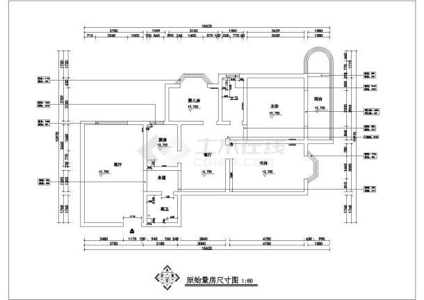 阳光新城冯先生雅居装修施工图（附效果图）-图一