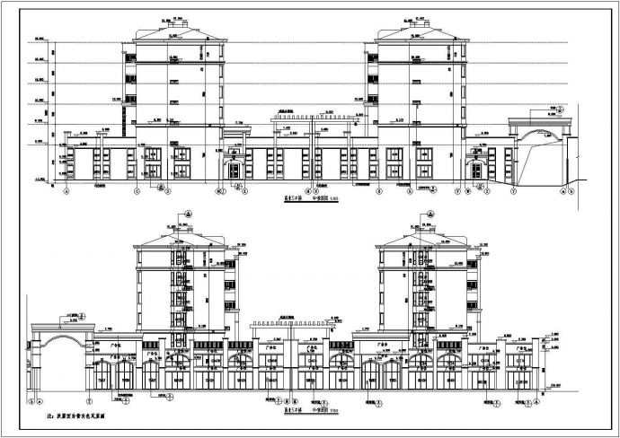 某地6层框架结构坡屋顶住宅楼建筑设计扩初图_图1