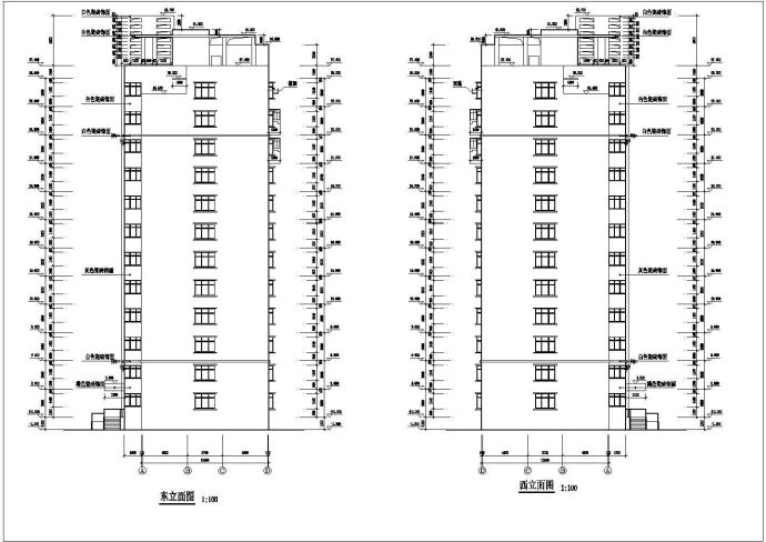 某地13层框架结构小高层住宅楼建筑设计方案图_图1