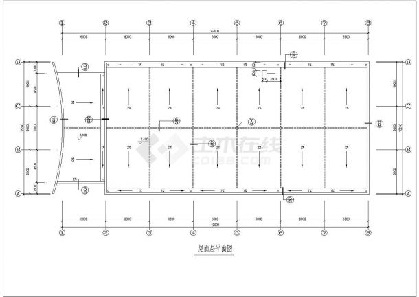 某地二层食堂建筑设计详细施工图纸-图二