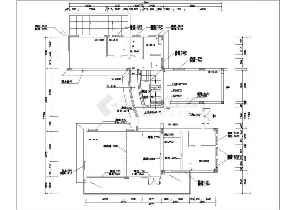 【苏州】恒润后街MOHO公寓B户型&C户型装修施工图（附效果图）-图二