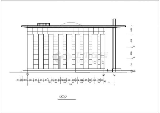 某地四层图书馆建筑设计方案设计图-图二