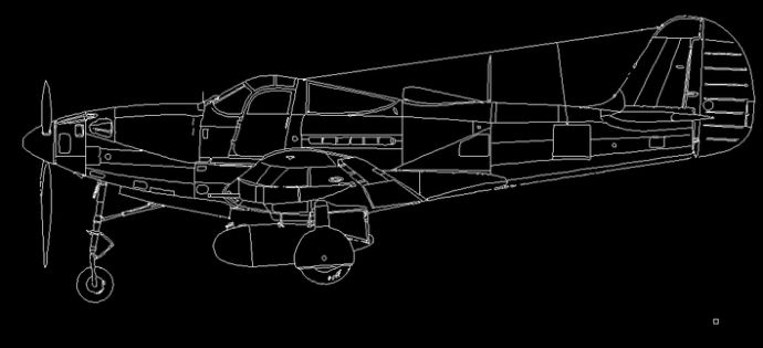 二战美军经典野马式战斗机CAD全套细节图！！！！！_图1