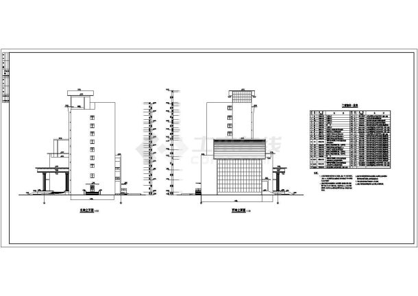 某市9层混凝土框架结构星级酒店建筑施工图纸-图一