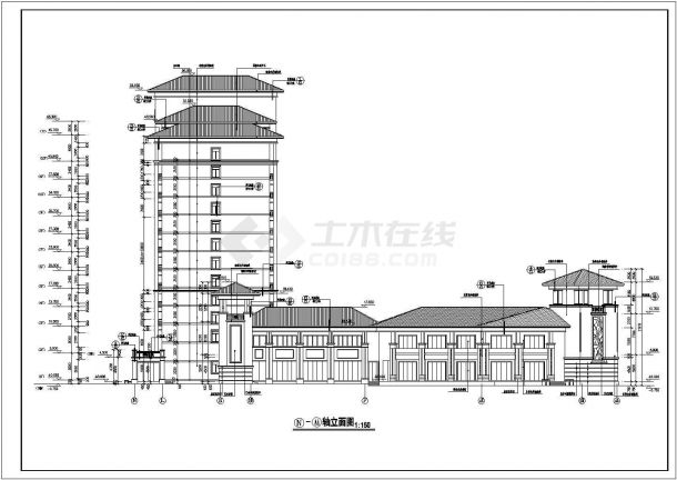 某地区十四层框架结构酒店建筑设计施工图-图二