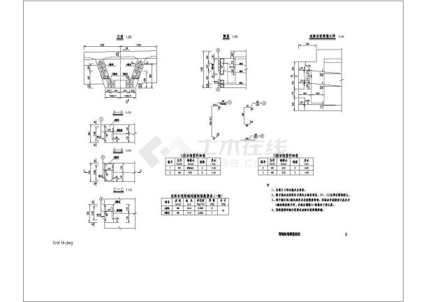 桥梁梁端封锚钢筋构造设计通用图-图一