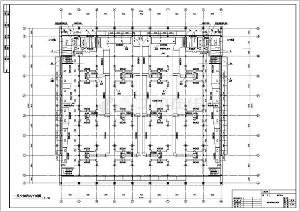 某5500平二层会议中心空调设计cad图纸-图二