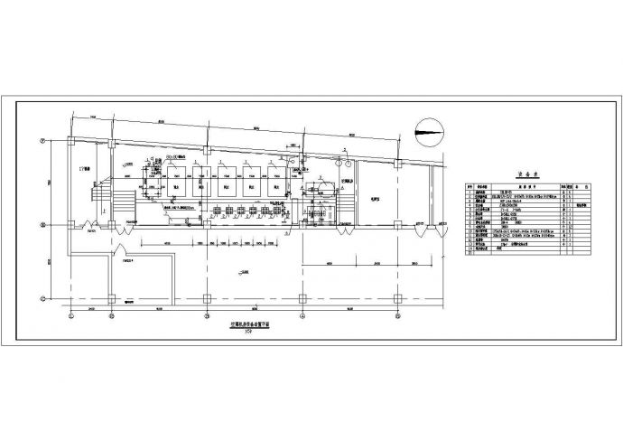 某热泵机房设计cad图纸（含机房布置图）_图1