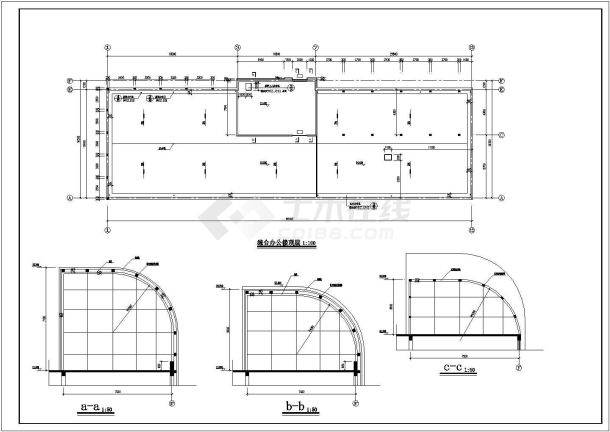 某地学校4层混凝土框架结构综合楼建筑施工图纸-图二