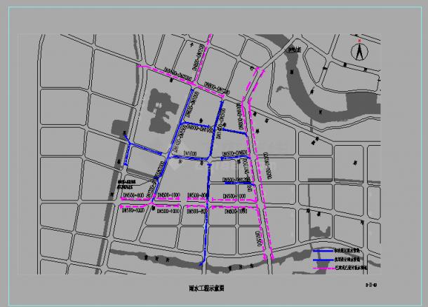 [安徽]市政道路雨污水排水工程施工图设计-图一