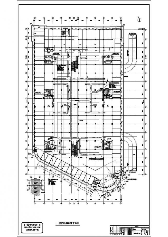 【台州市】某一万多平数码城暖通设计cad图纸_图1