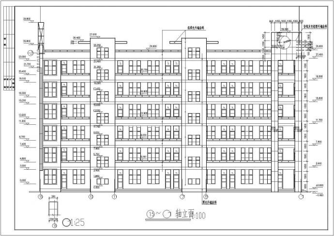 某中学六层综合教学楼建筑集结构设计施工图_图1