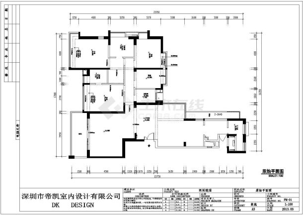 【深圳】珑园现代风格室内装修施工图（附效果图）-图一