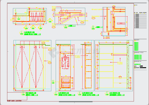 某小区样板间三居室室内装修设计施工图(含效果图)-图二