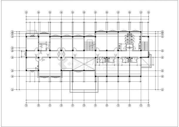 某地三层收费站建筑设计详细施工图纸-图二