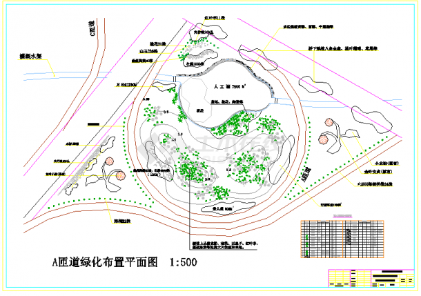 【杭州】大井互通立交绿化全套施工图-图二