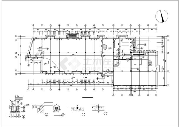 某地多层食堂综合楼建筑设计施工图-图一
