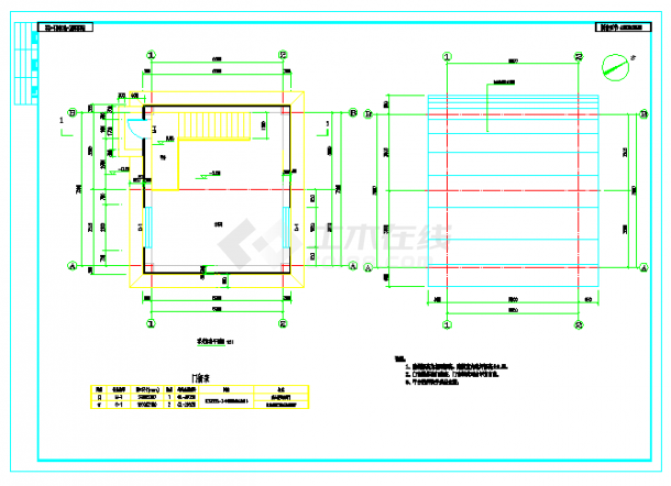 66kv变电站泵房建筑施工图（建筑面积64平方米）-图一
