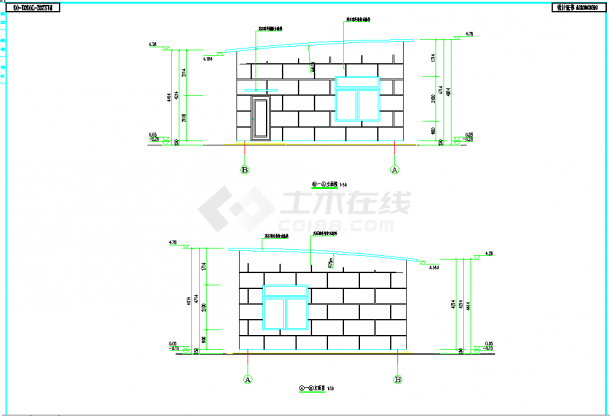 66kv变电站泵房建筑施工图（建筑面积64平方米）-图二