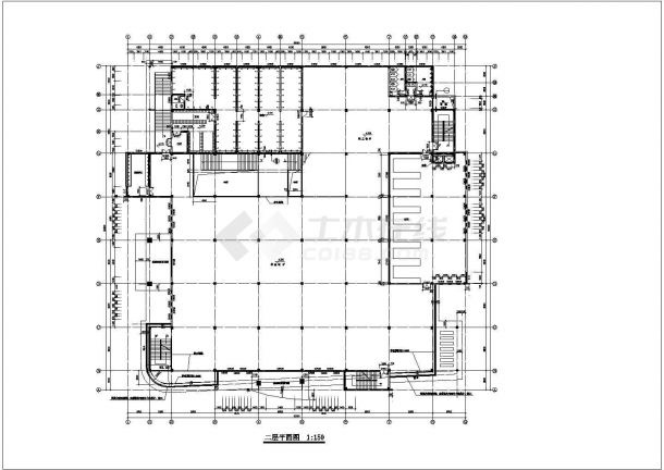 某学校食堂建筑设计全套施工图（含效果图）-图二
