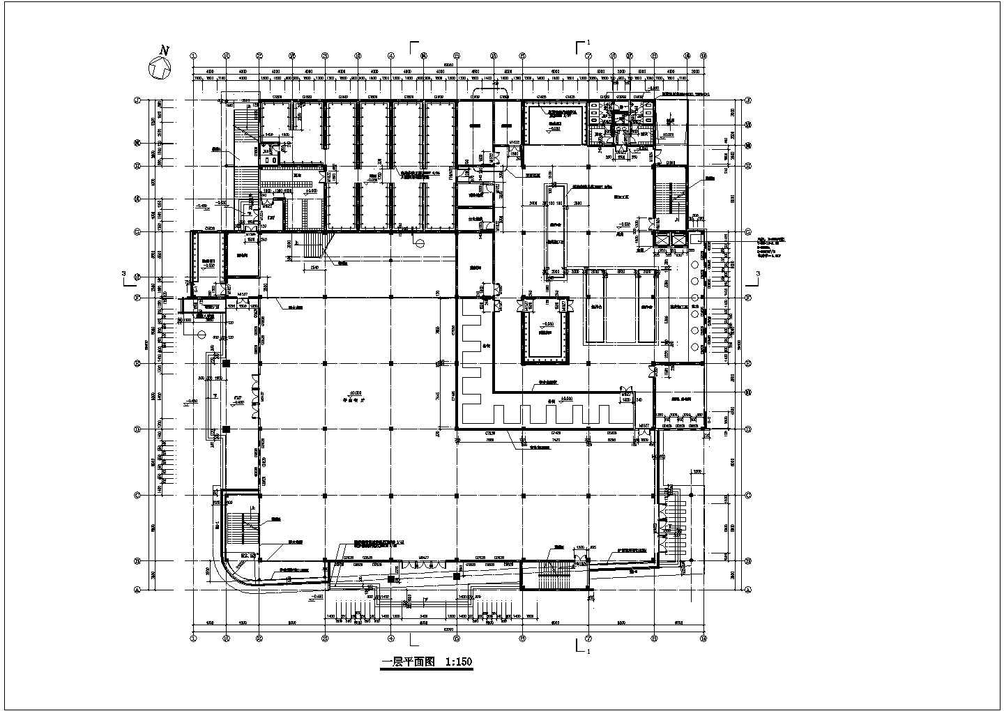 某学校食堂建筑设计全套施工图（含效果图）