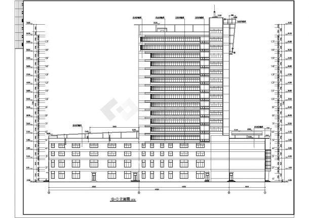 某地17层框架结构高层办公建筑设计施工图-图二